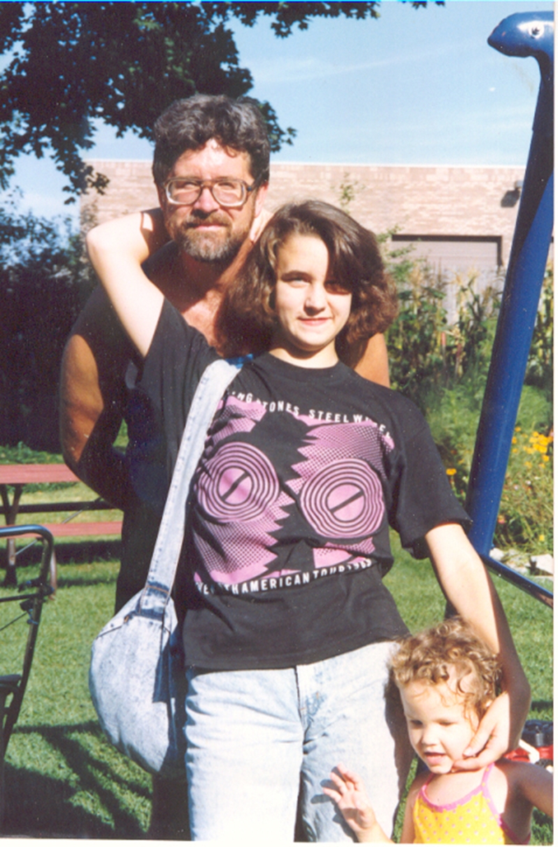 Cope and his daughters Anne and Jane (1989)
